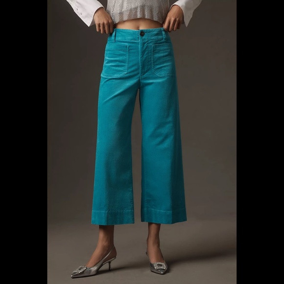 Anthropologie Pants - Anthropologie The Colette Cropped Wide-Leg Corduroy Pants by Maeve